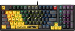 Купить Клавиатура проводная A4Tech Bloody S98 Sports Lime, желтый/серый / Народный дискаунтер ЦЕНАЛОМ