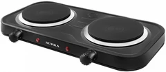 Купить Плитка электрическая SUPRA HS-202, черный / Народный дискаунтер ЦЕНАЛОМ