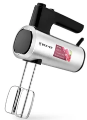 Купить Миксер BRAYER BR1306, серебристый/черный / Народный дискаунтер ЦЕНАЛОМ