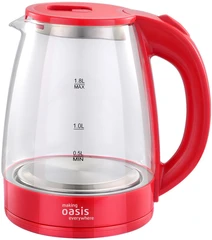 Купить Чайник Oasis K-8GR, красный / Народный дискаунтер ЦЕНАЛОМ