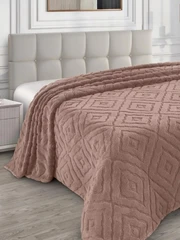 Купить Плед Marianna Ника сухая роза 200х205 см, велсофт / Народный дискаунтер ЦЕНАЛОМ