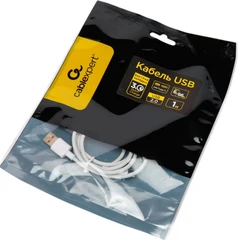 Купить Кабель Cablexpert USB-A 2.0 - USB-C, 1 м, 6 А, белый (CC-USB2-AMCM-66W-1M-W) / Народный дискаунтер ЦЕНАЛОМ