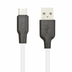 Купить Кабель hoco X21 Plus USB-A 2.0 - USB-C 1 м, 3 А, белый/черный / Народный дискаунтер ЦЕНАЛОМ