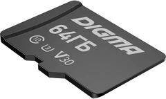 Купить Карта памяти microSDXC 64Гб Digma CARD30 V30 + adapter / Народный дискаунтер ЦЕНАЛОМ