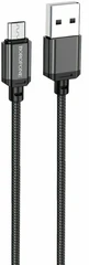 Купить Кабель Borofone BX87 Sharp USB-A 2.0 - micro USB, 1 м, 2.4 А, черный / Народный дискаунтер ЦЕНАЛОМ