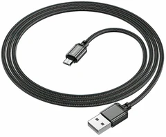 Купить Кабель Borofone BX87 Sharp USB-A 2.0 - micro USB, 1 м, 2.4 А, черный / Народный дискаунтер ЦЕНАЛОМ
