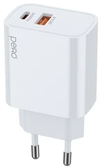 Купить Сетевое зарядное устройство PERO TC24, белый / Народный дискаунтер ЦЕНАЛОМ