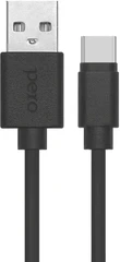 Купить Кабель PERO DC-03 Fast Charge USB-A 2.0 - USB-C, 2 м, 3 А, черный / Народный дискаунтер ЦЕНАЛОМ