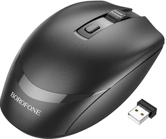 Купить Мышь беспроводная Borofone BG7 Business Platinum, черный / Народный дискаунтер ЦЕНАЛОМ