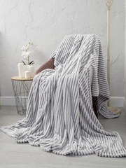 Купить Плед Vse DOMA Шиншилла 200х220 см, серый / Народный дискаунтер ЦЕНАЛОМ