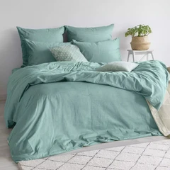 Купить Комплект постельного белья Verossa Melange Emerald 2-спальный, меланж, наволочки 50х70 см / Народный дискаунтер ЦЕНАЛОМ