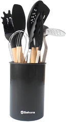 Купить Набор кухонных принадлежностей Sakura SA-KW100BK, 10 предметов , черный / Народный дискаунтер ЦЕНАЛОМ