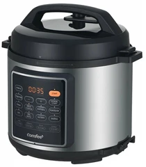 Купить Мультиварка-скороварка Comfee CF-MC9508, серебристый/черный / Народный дискаунтер ЦЕНАЛОМ