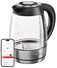 Купить Чайник REDMOND SkyKettle KG230S, черный/серебристый / Народный дискаунтер ЦЕНАЛОМ