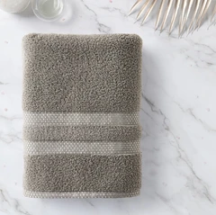 Купить Полотенце Verossa Сharme серо-коричневый 50х90 см, махра / Народный дискаунтер ЦЕНАЛОМ