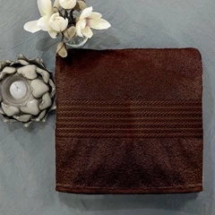 Купить Полотенце Маруся Темно-коричневый 100х150 см, махра / Народный дискаунтер ЦЕНАЛОМ