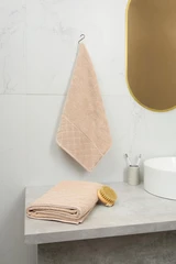 Купить Полотенце Fine Line Жемчужная коллекция песочно-бежевый 50х90 см, махра / Народный дискаунтер ЦЕНАЛОМ