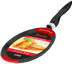 Купить Сковорода блинная Sakura серия Мрамор SA-FB01-24, 24 см / Народный дискаунтер ЦЕНАЛОМ