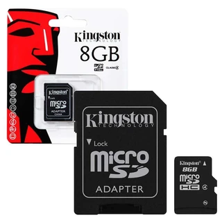 Карта памяти MicroSD 8Gb Class  4 Kingston + адаптер SD