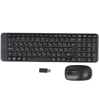 Комплект (клавиатура + мышь) беспроводной Logitech Wireless Desktop MK220 Black USB 