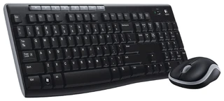 Комплект беспроводной Logitech MK270 (920-004518) (USB, FM, keyboard:2xAAA, mouse:optical, 1000dpi, 3btn+Roll, 1xAA) Retail 