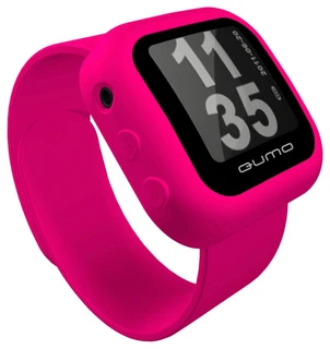 Часы-плеер MP3 QUMO SPORTSWATCH 4GB pink, просмотр видео, экран LCD 1.1", Li-lon (18ч), вес: 60 г 