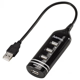 Концентратор USB Hama Round1:4(39776) портов:4 чёрный