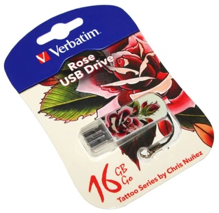 Флеш накопитель Verbatim Mini Tattoo Edition 16Gb Роза 