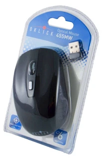 Мышь беспроводная OKLICK 455MW Black USB 