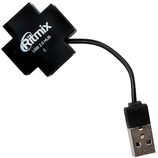Концентратор USB Ritmix CR-2404 4xUSB, черный