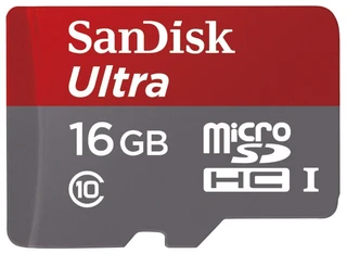 Карта памяти MicroSD 16Gb Class 10 SanDisk Ultra 48MB/s 