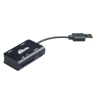 Концентратор USB Ritmix CR-2322M 3xUSB, SD/microSD, черный