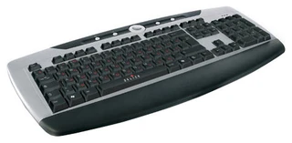 Клавиатура проводная Oklick 370M Multimedia Keyboard Black-Silver USB+PS/2
