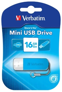Флеш накопитель Verbatim Mini Neon Edition 16Gb синий 