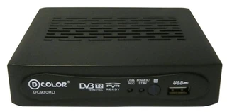 Ресивер DVB-T2 D-COLOR DC930HD черный 
