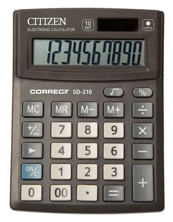 Калькулятор CITIZEN SD-210 10 разрядный, с коррекцией