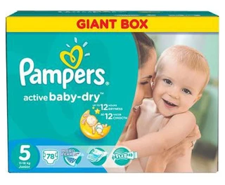 Подгузники Pampers Active Baby-Dry Junior 11-18кг унисекс Микро 