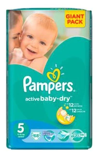 Подгузники Pampers Active Baby-Dry Junior 11-18кг унисекс Микро 