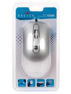 Мышь OKLICK 155M Silver USB 