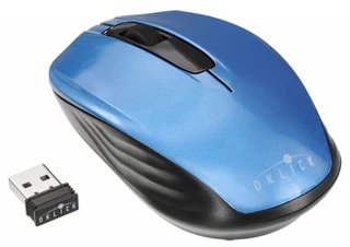 Мышь беспроводная OKLICK 475MW Black-Blue USB 
