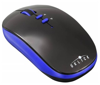 Купить Мышь беспроводная OKLICK 595MB Black-Blue Bluetooth / Народный дискаунтер ЦЕНАЛОМ