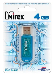 Флеш накопитель Mirex ELF 4GB Blue (13600-FMUBLE04) 