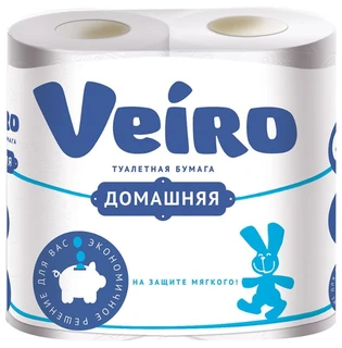 Туалетная бумага Veiro Домашняя 2-сл 4 рул. белая 
