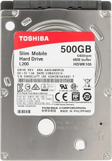 Жесткий диск Toshiba L200 Slim 500GB (HDWK105UZSVA) 