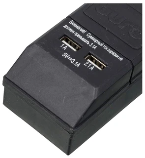 Сетевой фильтр Buro BU-SP5 USB 2A-B черный 