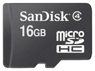 Карта памяти MicroSD SanDisk 16Gb Class 4