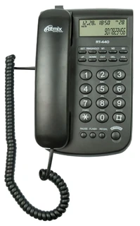Телефон проводной Ritmix RT-440, черный 