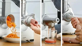 Электромясорубка Bosch MFW68660, черный/серебристый 