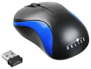 Мышь беспроводная OKLICK 605SW Black-Blue USB 