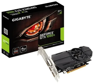 Видеокарта GIGABYTE GeForce GTX 1050 Ti 4Gb Low Profile OC (GV-N105TOC-4GL) 
